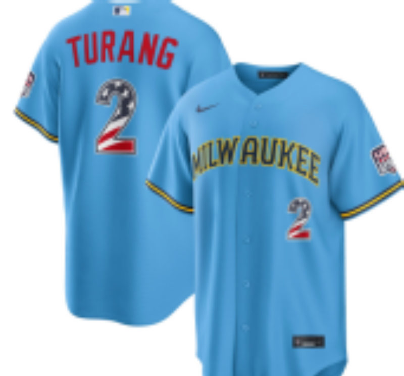 Women Milwaukee Brewers #2 Turange Blue Nike 2026 World Series jersey 10210143